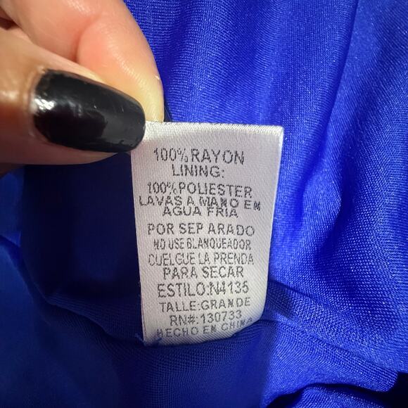 Umgee Bohemean Embroidered Royal Blue Dress Size Large - Picture 3 of 10